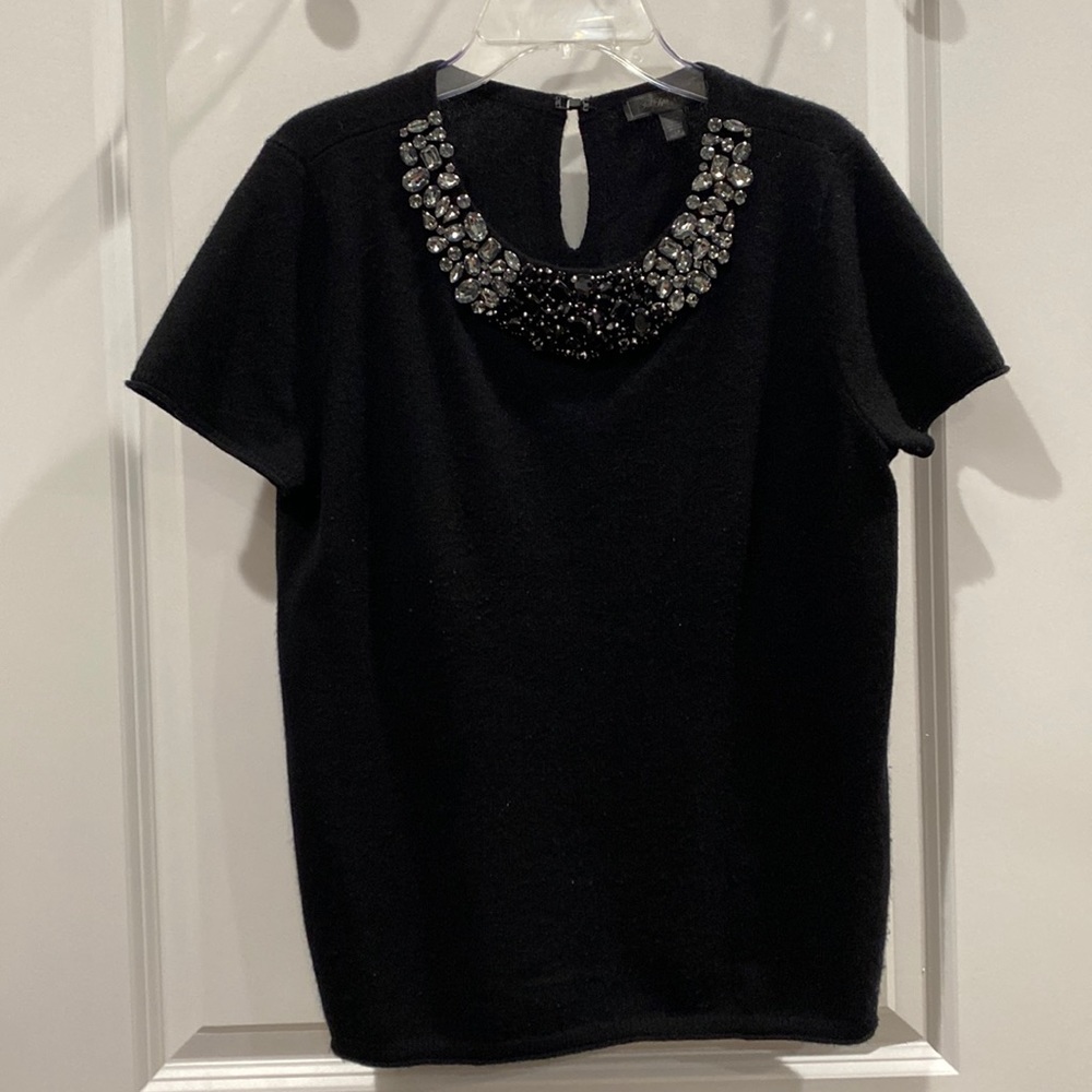 Saks fifth avenue black top 100% cashmere
